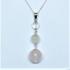 Charming 3 Drop Rose Quartz and Sterling Silver Pendant